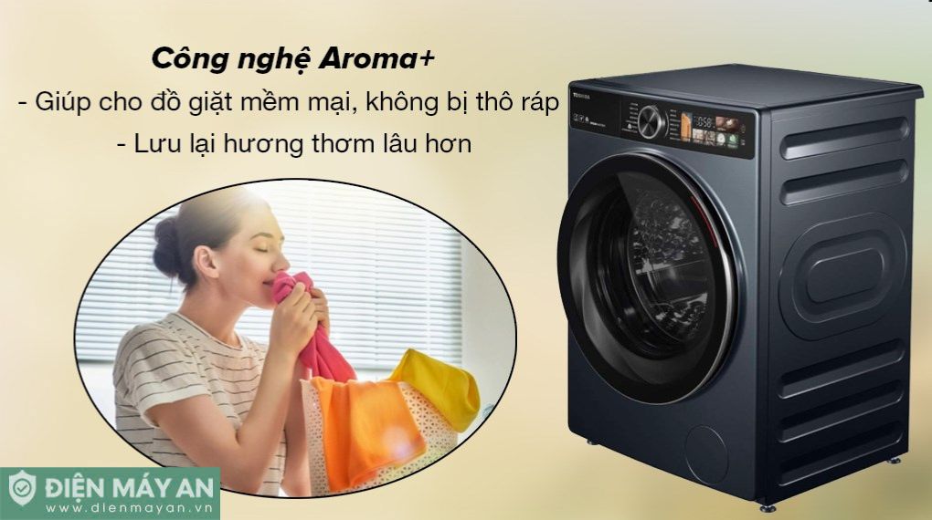 Máy Giặt Sấy Toshiba Inverter Giặt 10,5 Kg - Sấy 7 Kg TWD-T25BZU115MWV(MG)